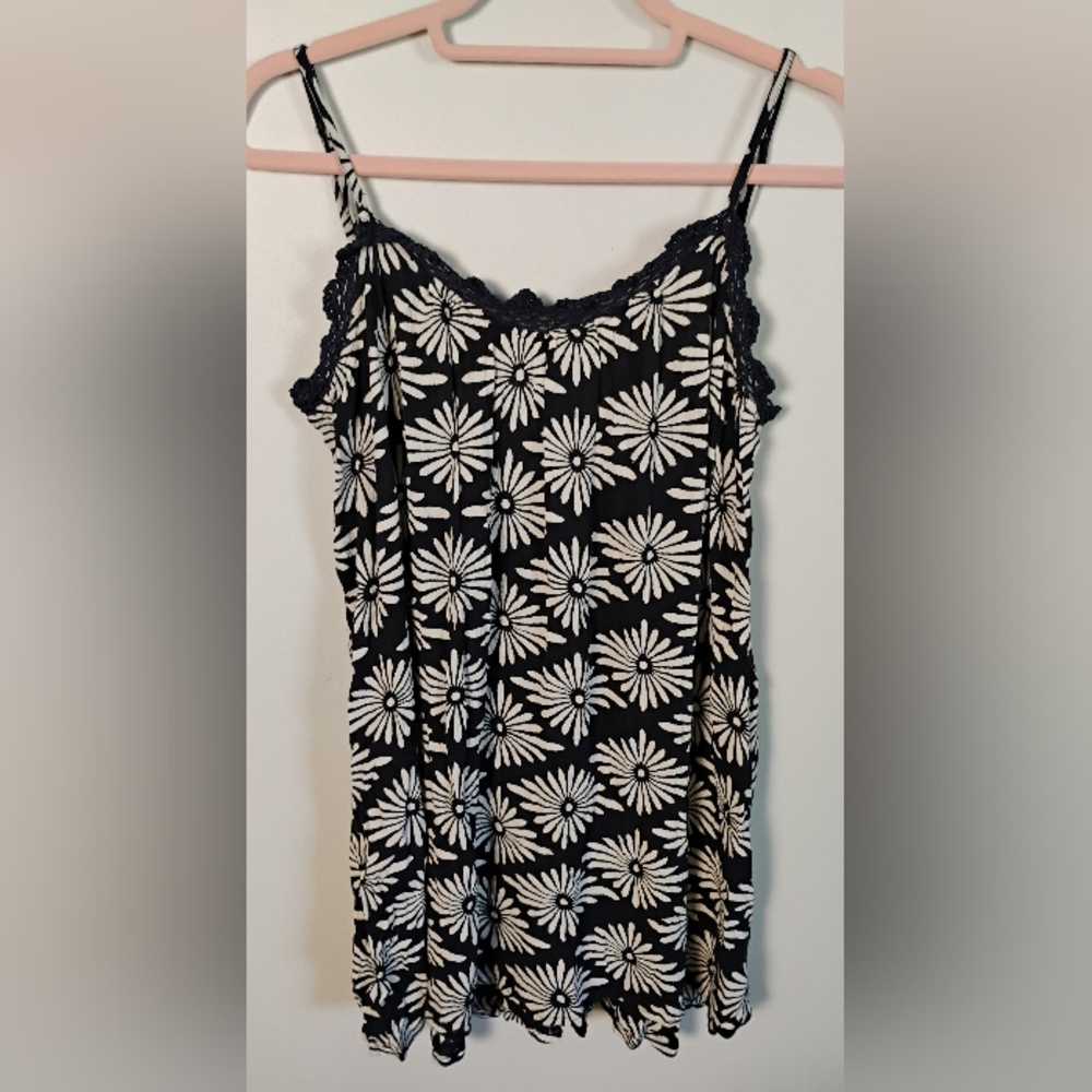 Excellent Condition! Volcom Stone Row Daisy Print Tunic‎ Tank Top -Size S - Y2K